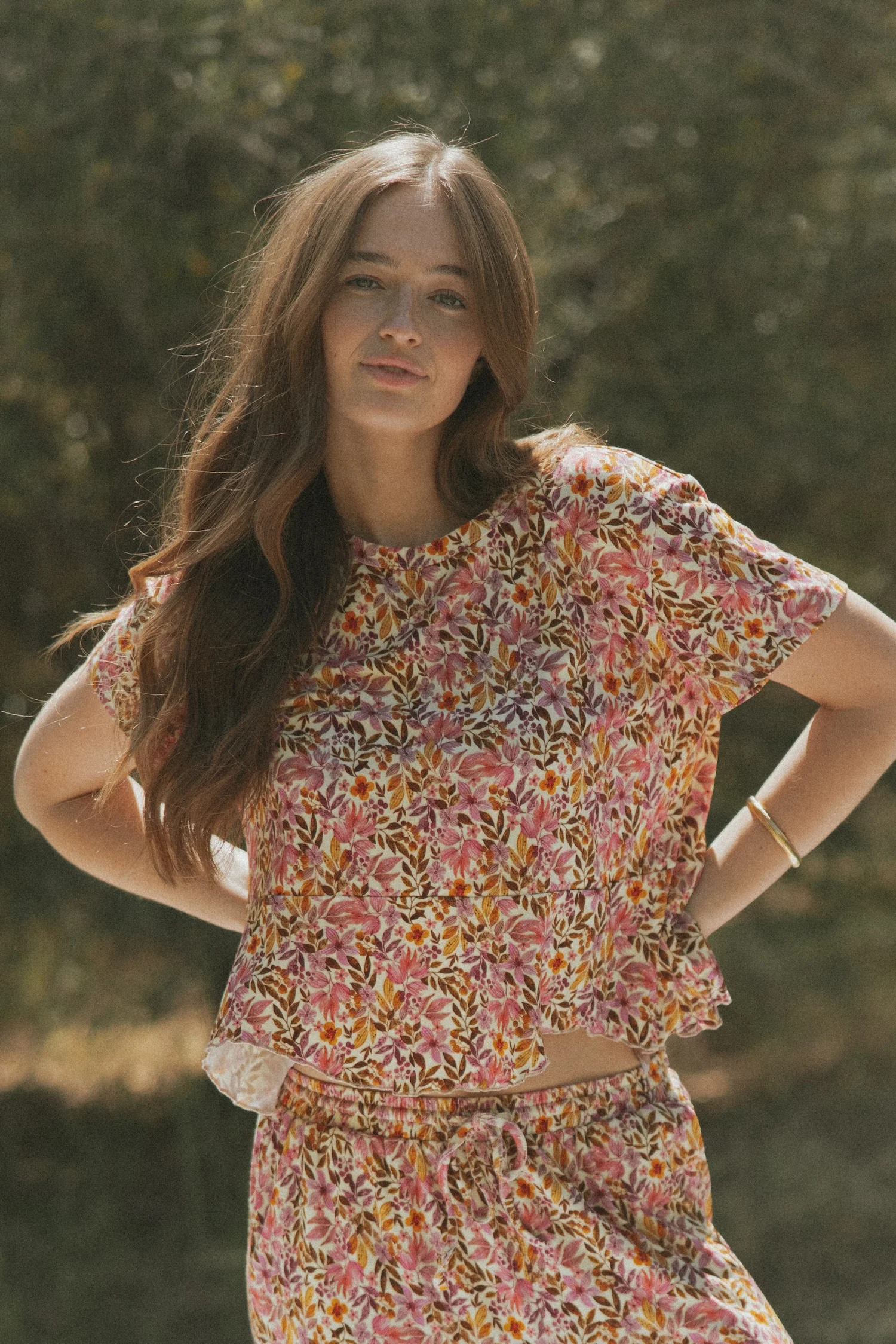 Blossom Top Fuchsia | Floral Pajama - Image 2