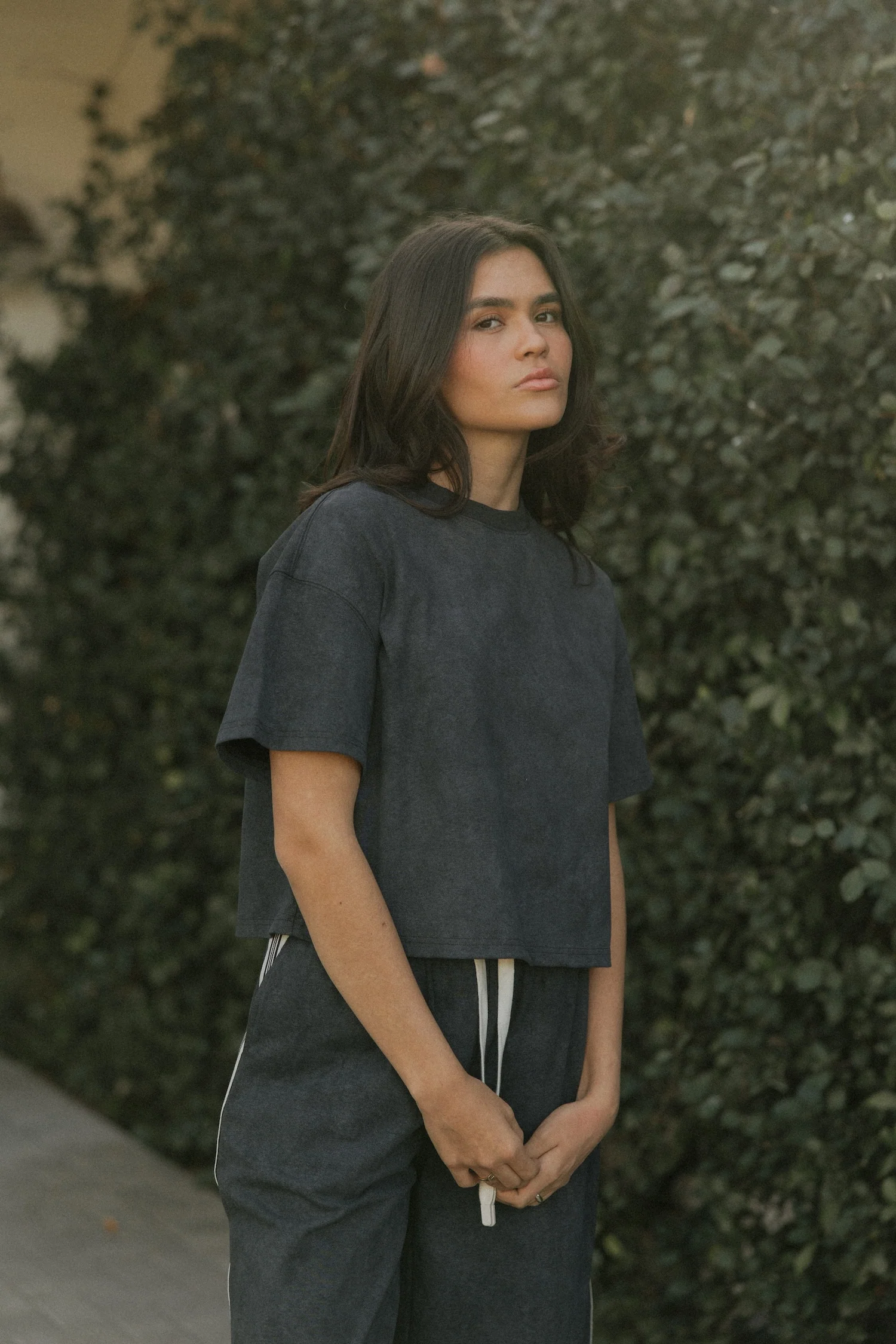 Essential Cotton Boxy Tee | Acid Wash Black - Image 5
