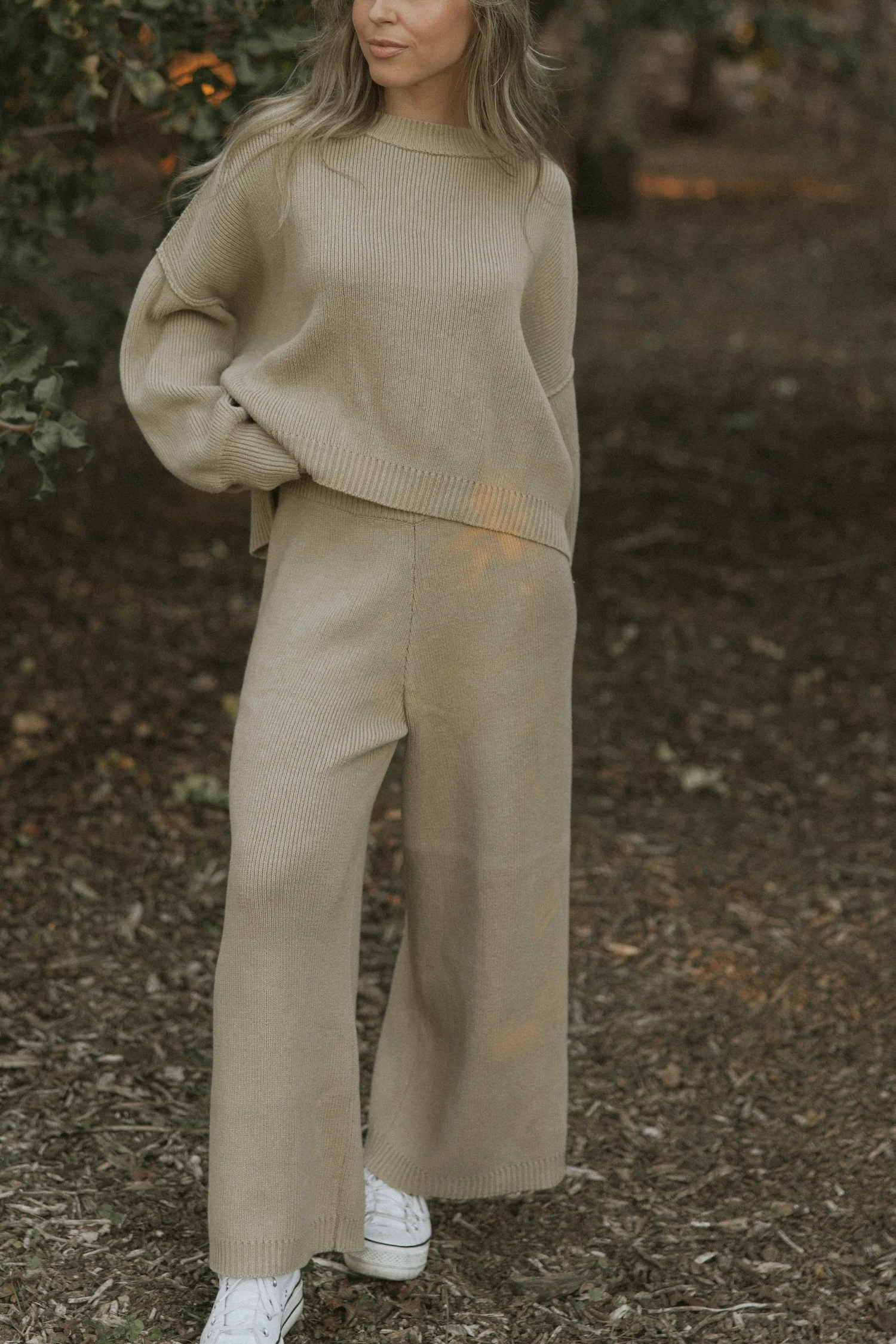 Juneau Pants in Alabaster | Knit Sweater Pants - Image 3