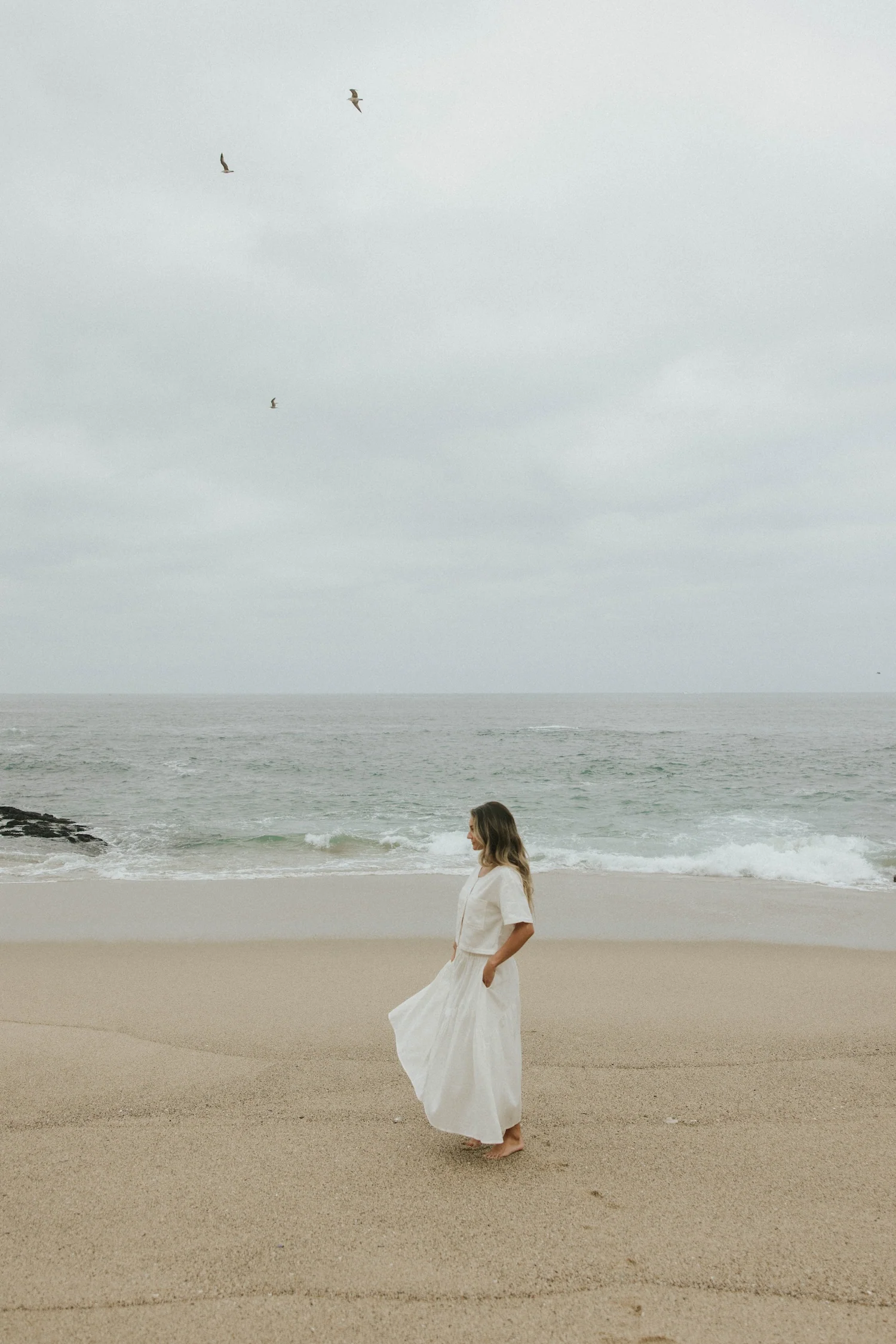 Isla Skirt in White | White Linen Maxi Skirt - Image 4