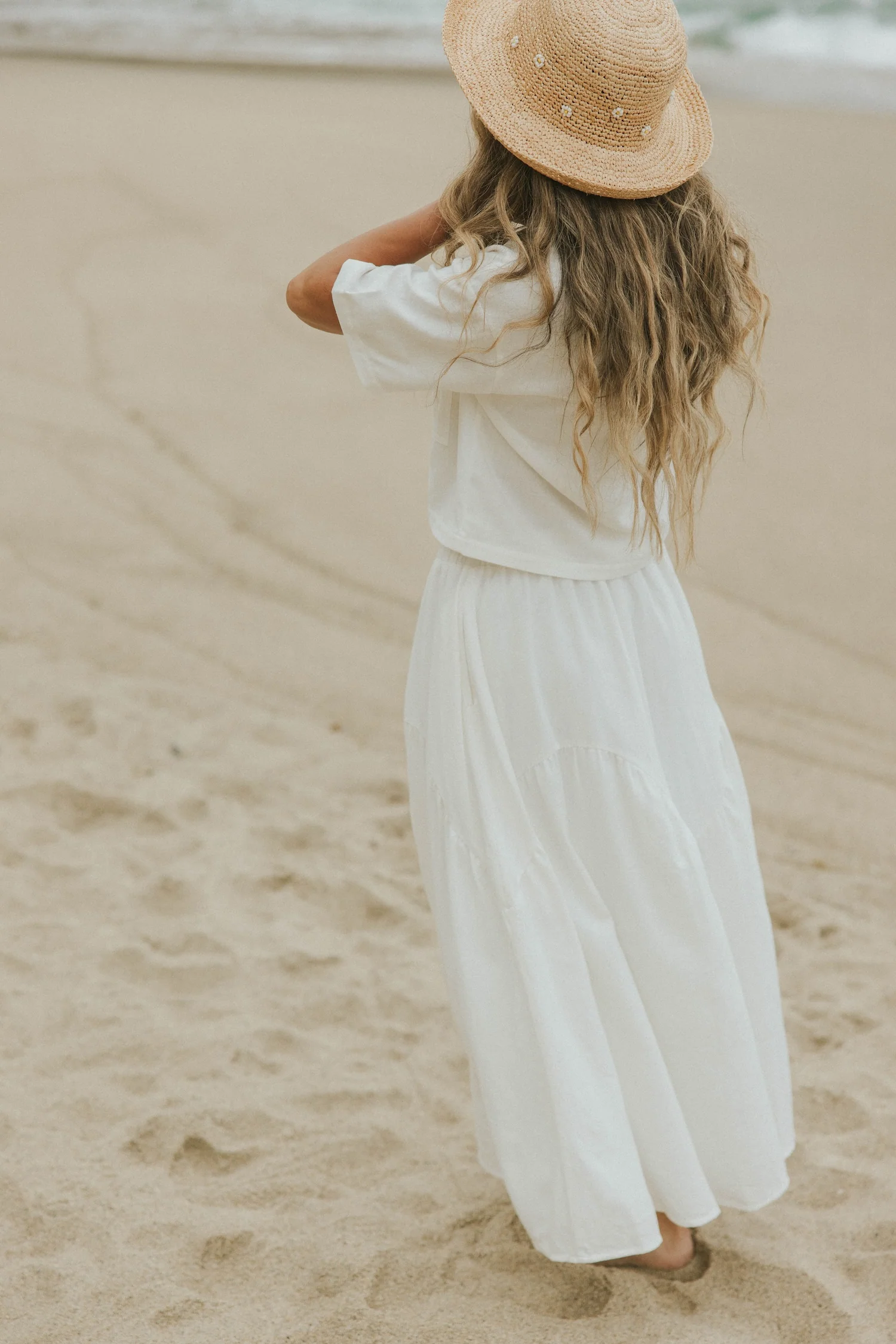 Isla Skirt in White | White Linen Maxi Skirt - Image 6