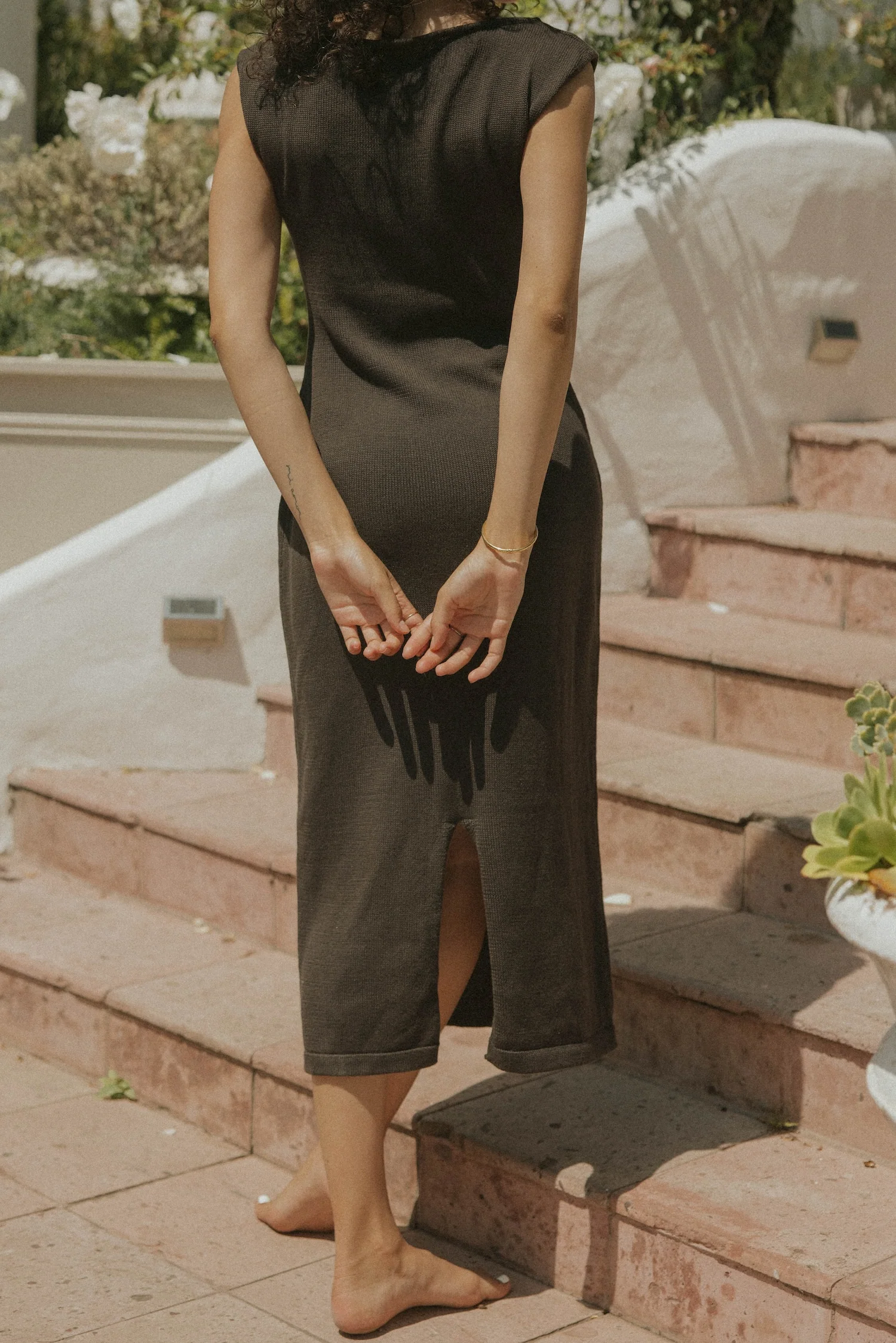Ophelia in Midnight | Black Sweater Knit Dress - Image 5