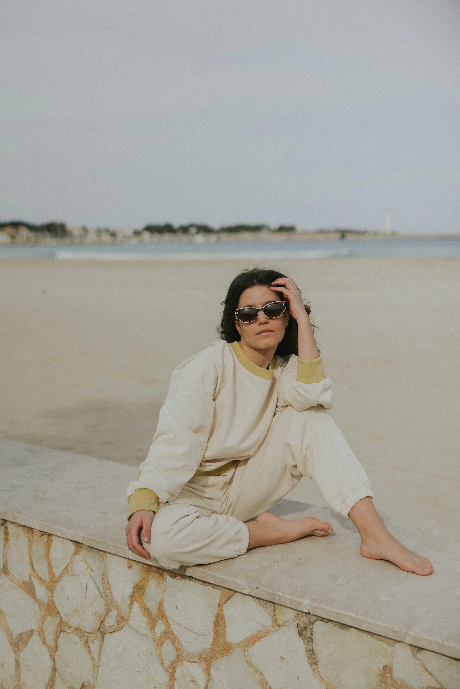 Mia Jogger Sweat Pant | Cream - Image 7