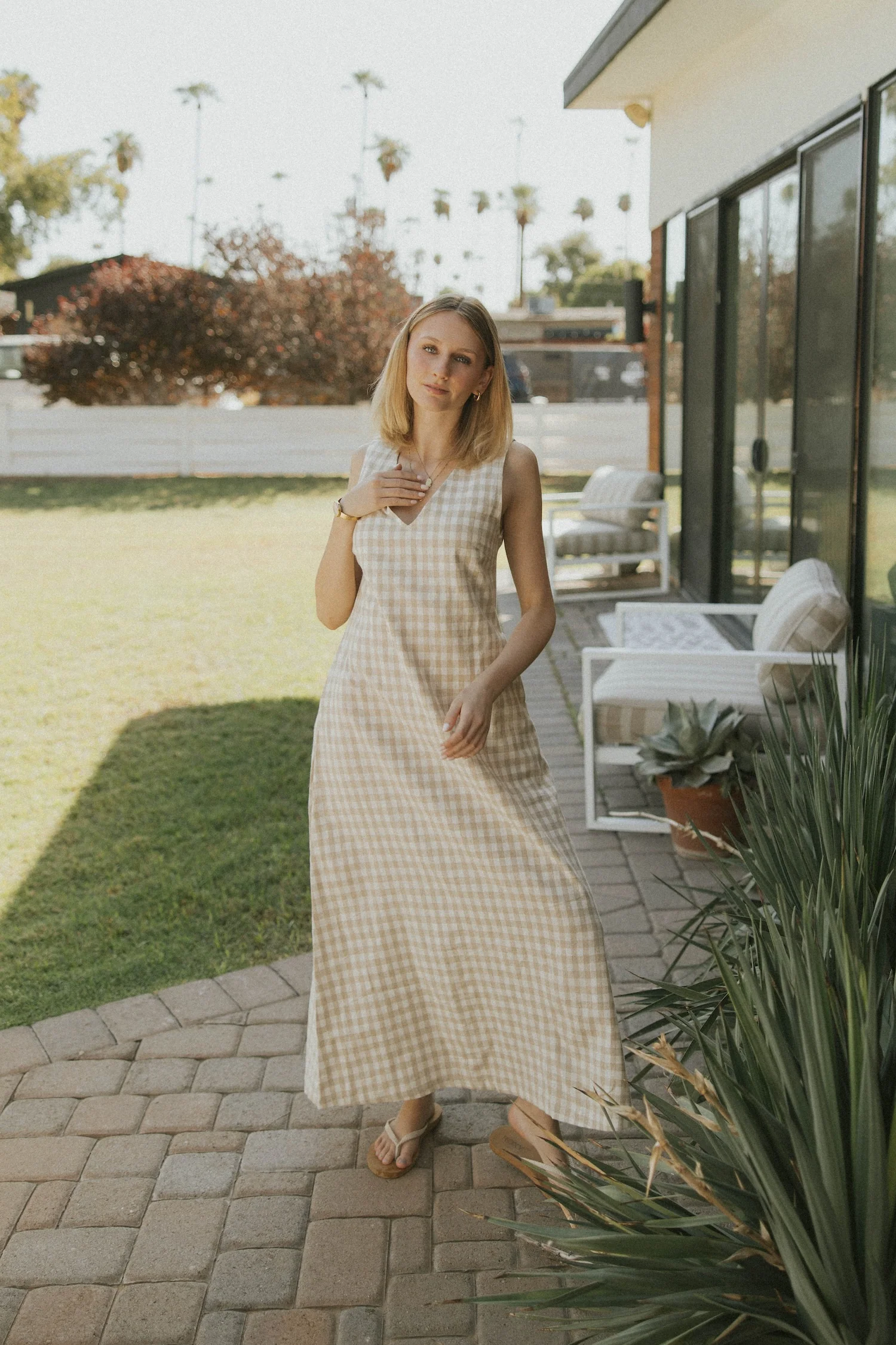 Pradera Dress in Gingham | Pullover Dress - Image 4