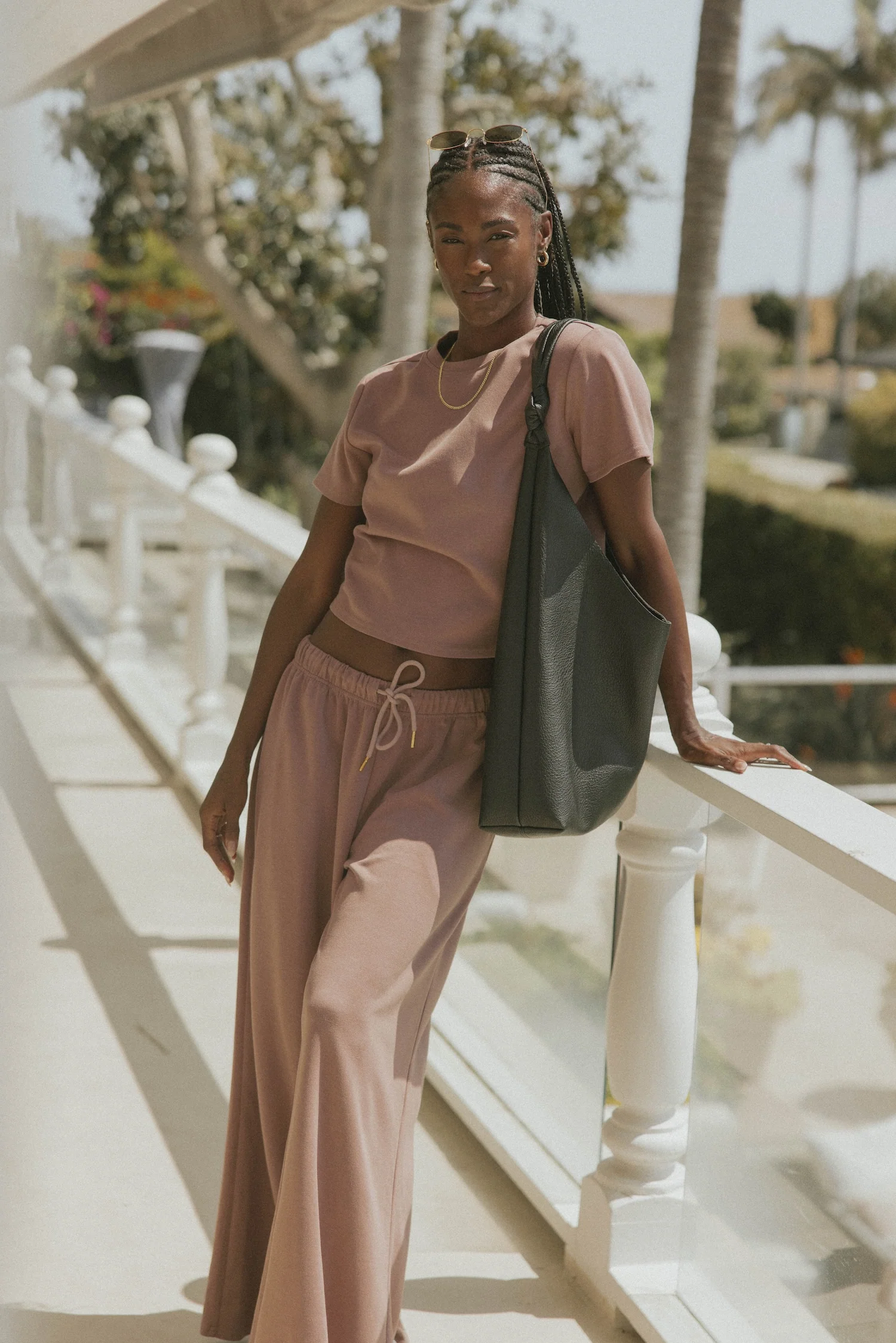 Shana Oversized Sweat Pant | Mauve - Image 3