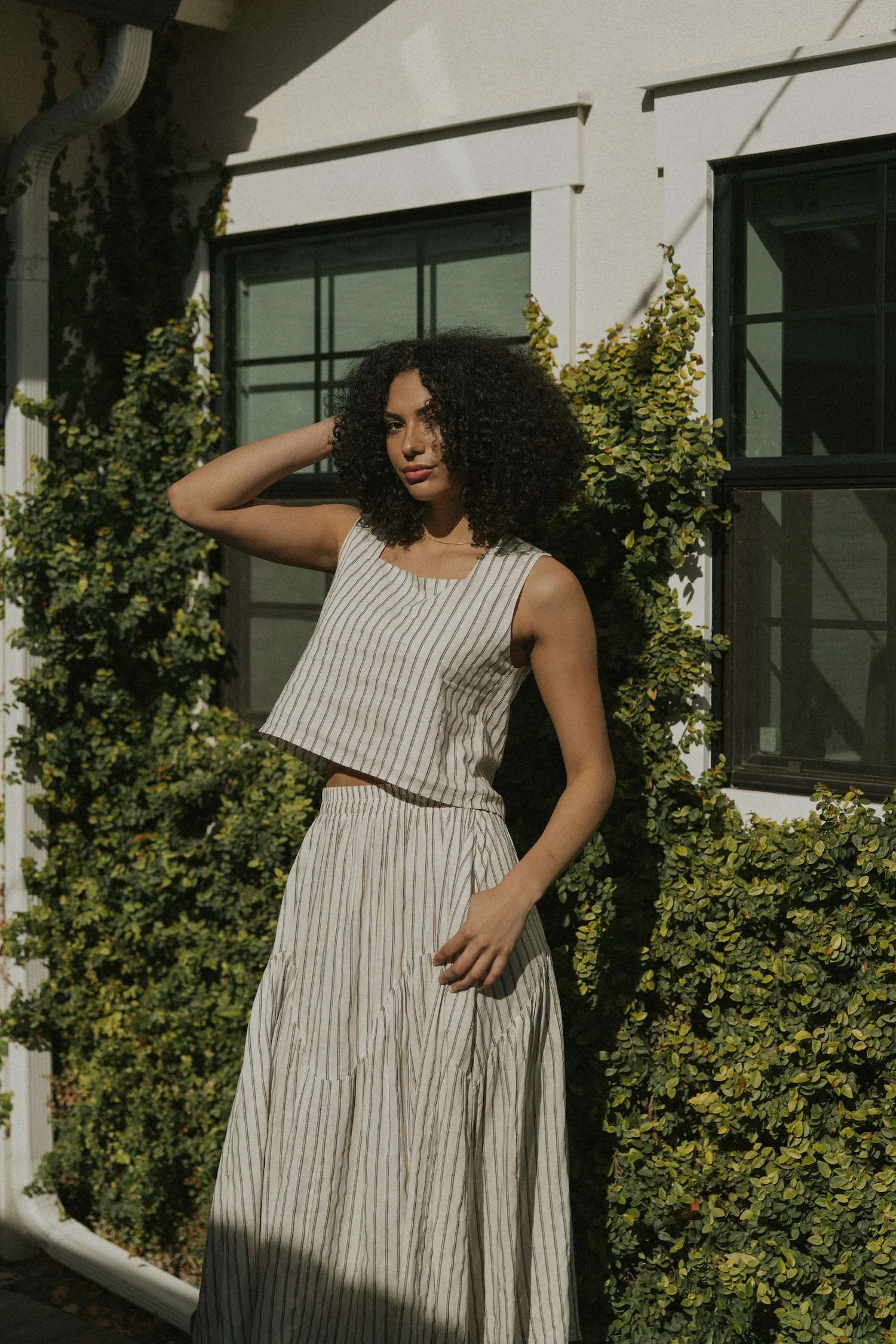 Newport Skirt in Pinstripe | Maxi Skirt - Image 5