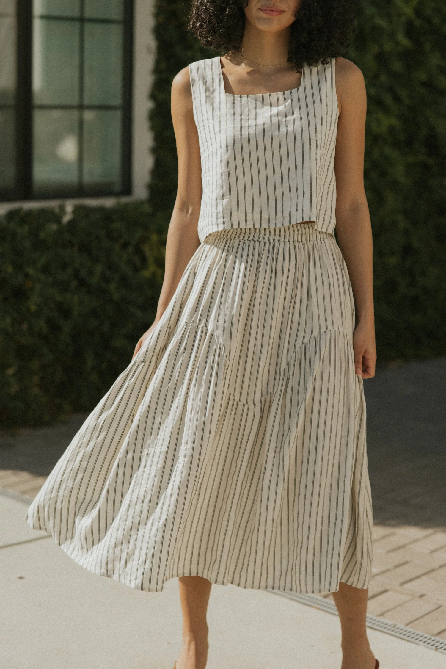 Newport Skirt in Pinstripe | Maxi Skirt - Image 6