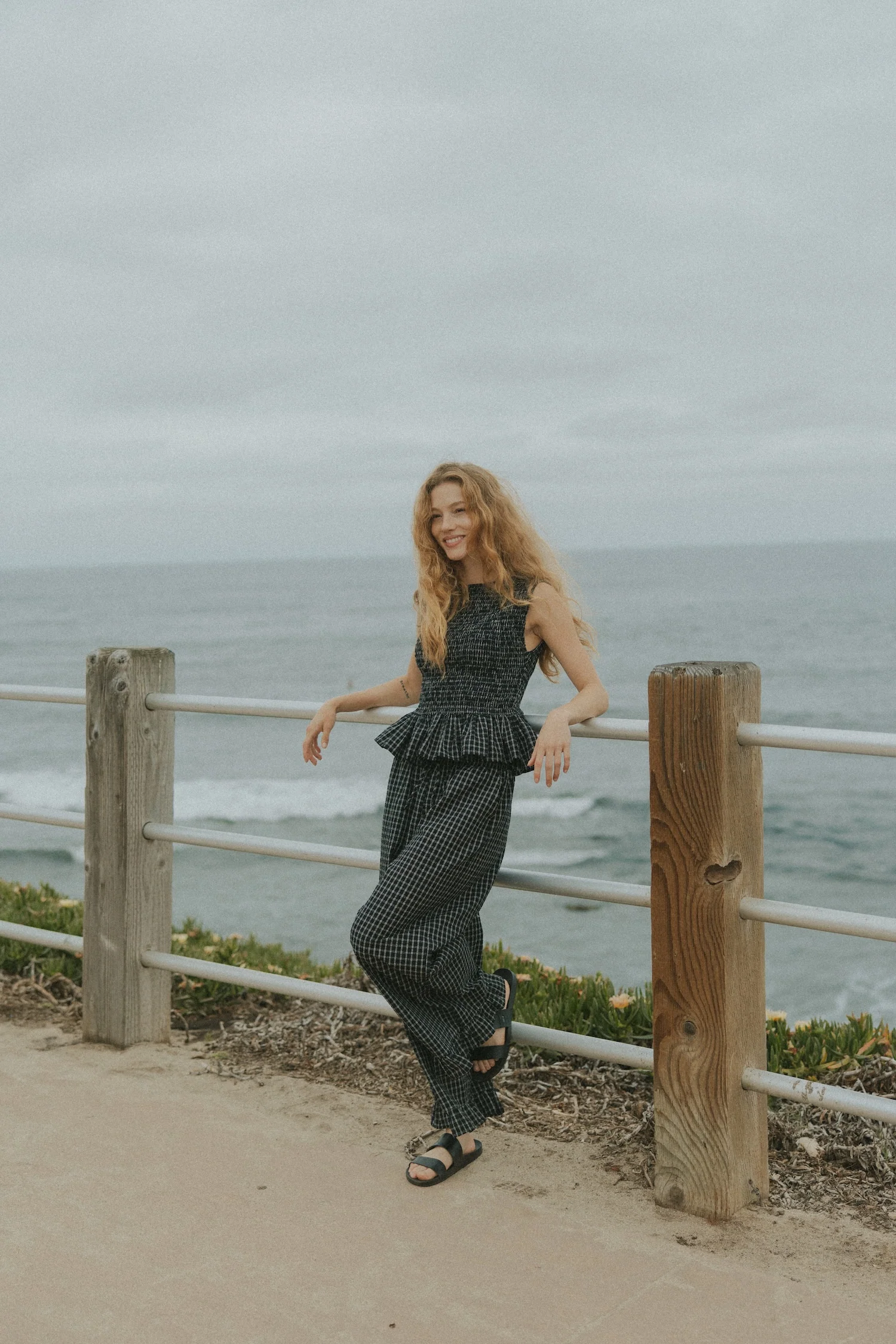 Nova Pants in Obsidian | Plaid Wide Leg Pants - Image 5