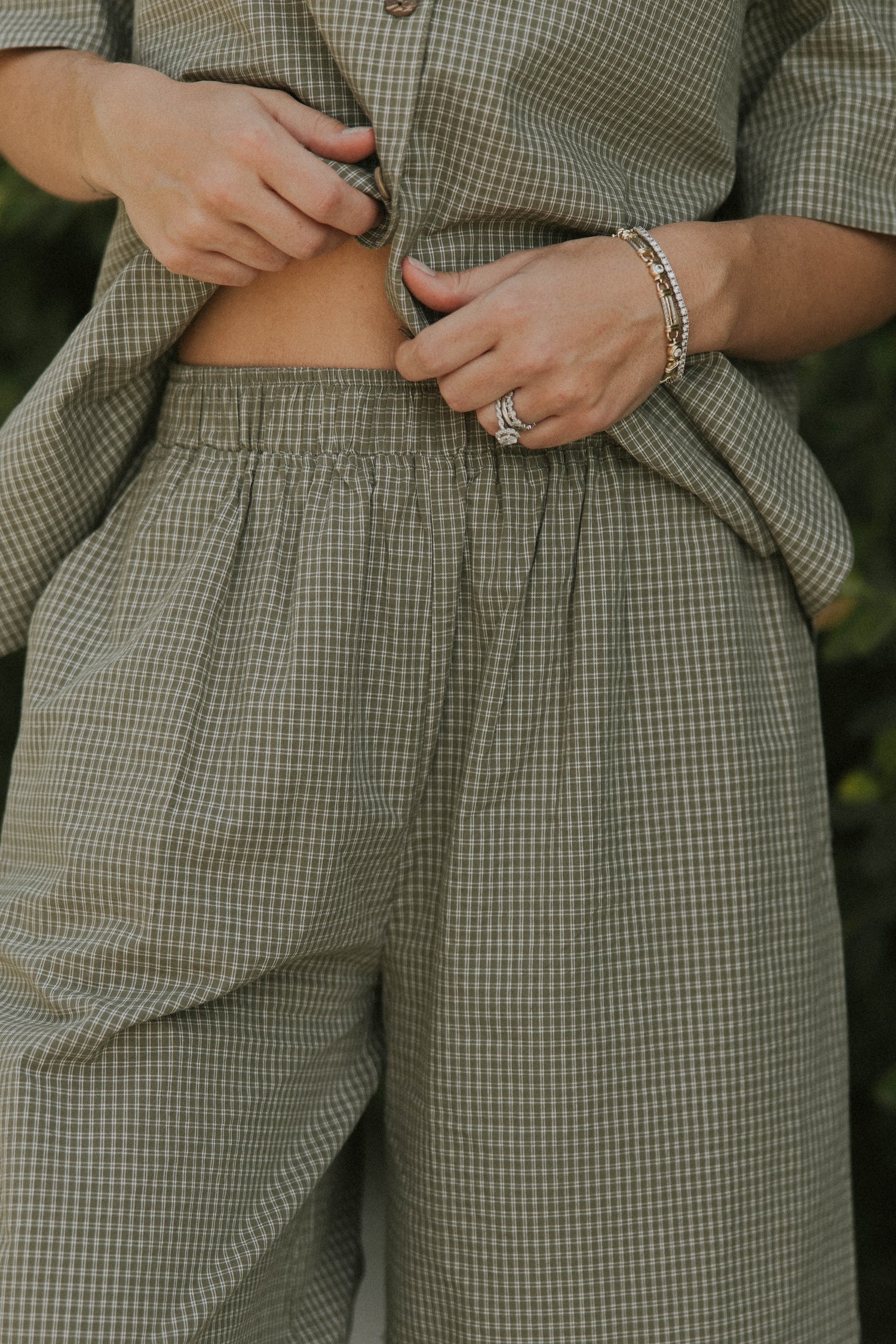 Penelope Bottoms in Cedar | Women's Plaid Wide Leg Pants - Image 4