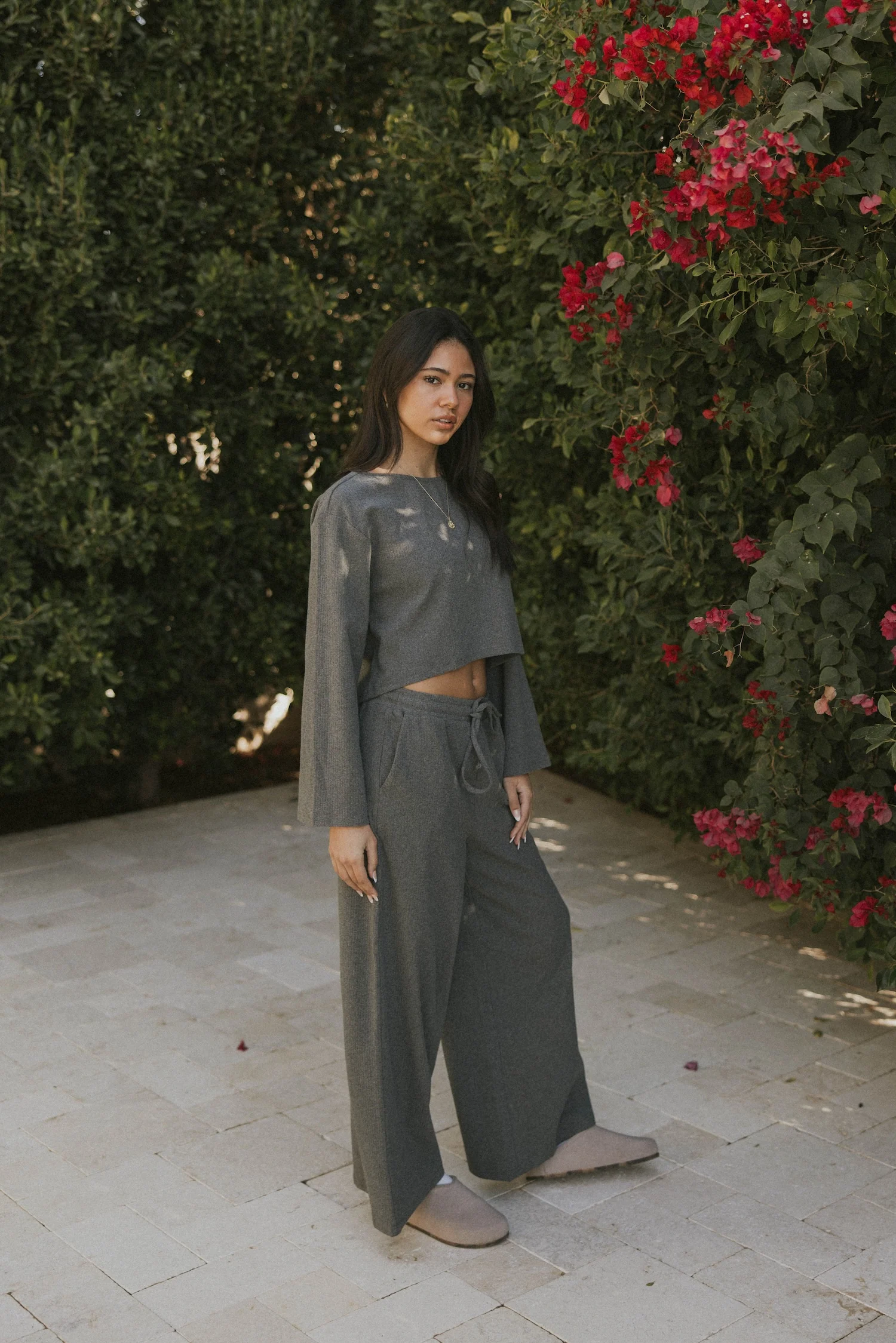Zoe Thermal Ribbed Pant | Charcoal - Image 4